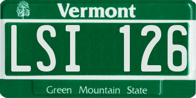 VT license plate LSI126