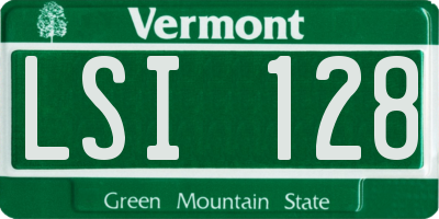 VT license plate LSI128