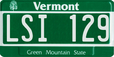 VT license plate LSI129