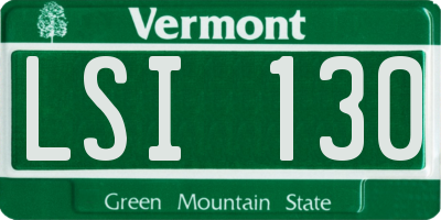 VT license plate LSI130