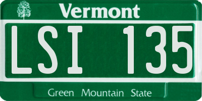 VT license plate LSI135