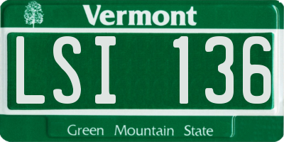 VT license plate LSI136