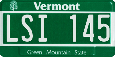 VT license plate LSI145