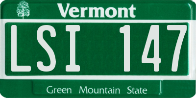VT license plate LSI147