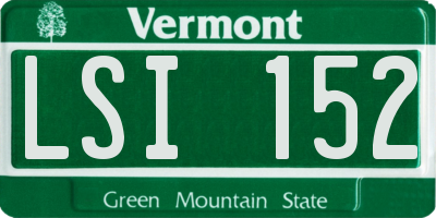 VT license plate LSI152