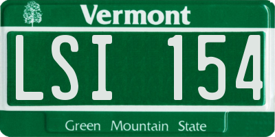 VT license plate LSI154