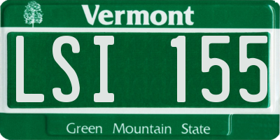 VT license plate LSI155
