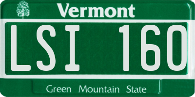 VT license plate LSI160