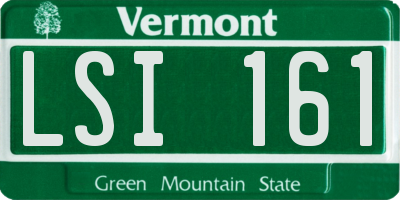 VT license plate LSI161