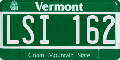 VT license plate LSI162