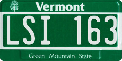 VT license plate LSI163