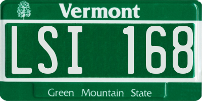 VT license plate LSI168