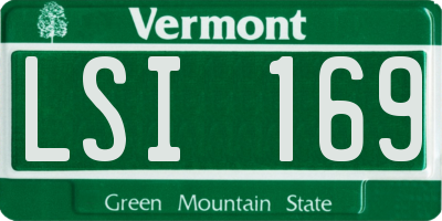 VT license plate LSI169