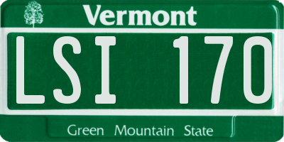VT license plate LSI170