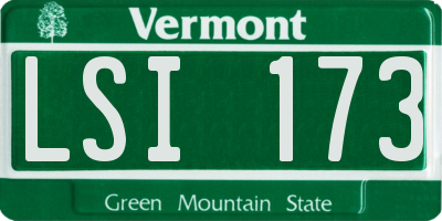 VT license plate LSI173
