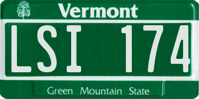 VT license plate LSI174