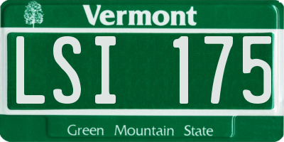 VT license plate LSI175