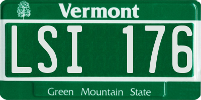 VT license plate LSI176
