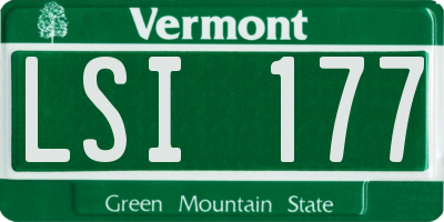 VT license plate LSI177