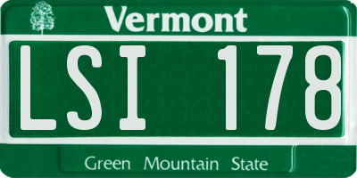 VT license plate LSI178
