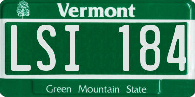 VT license plate LSI184