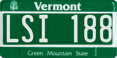 VT license plate LSI188