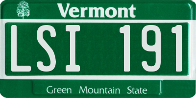 VT license plate LSI191