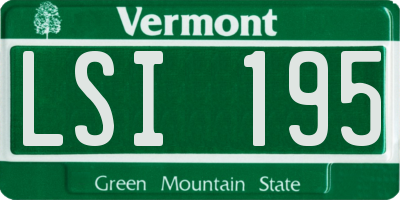 VT license plate LSI195