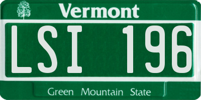 VT license plate LSI196