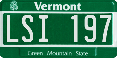 VT license plate LSI197