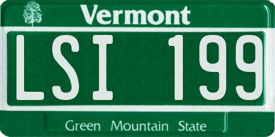 VT license plate LSI199