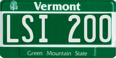 VT license plate LSI200