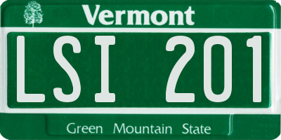 VT license plate LSI201