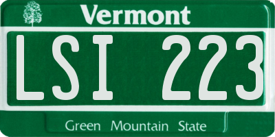 VT license plate LSI223