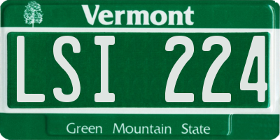 VT license plate LSI224