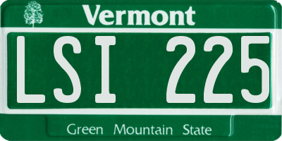 VT license plate LSI225
