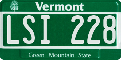 VT license plate LSI228