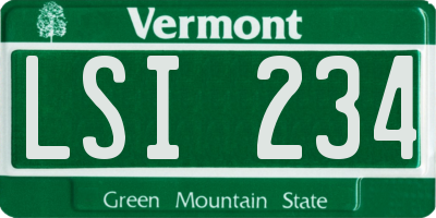 VT license plate LSI234