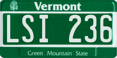 VT license plate LSI236