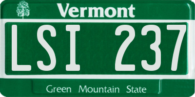 VT license plate LSI237