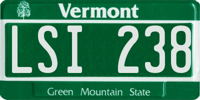 VT license plate LSI238