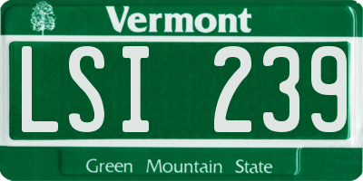 VT license plate LSI239