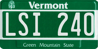 VT license plate LSI240