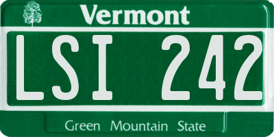 VT license plate LSI242