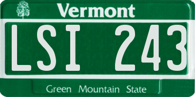 VT license plate LSI243
