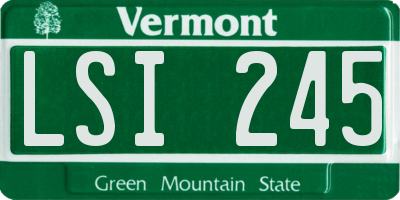 VT license plate LSI245