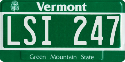 VT license plate LSI247