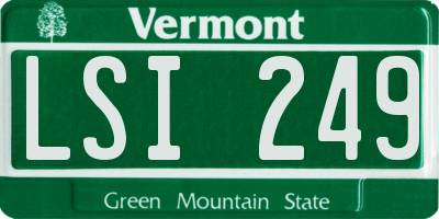 VT license plate LSI249