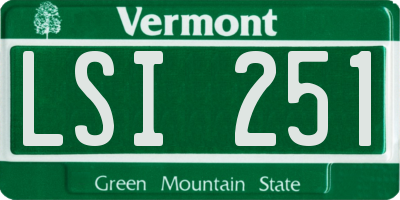 VT license plate LSI251