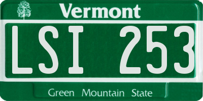 VT license plate LSI253